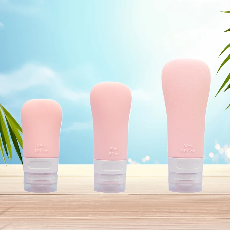 60 ml di bottiglia cosmetica da viaggio in silicone in stile ladylike