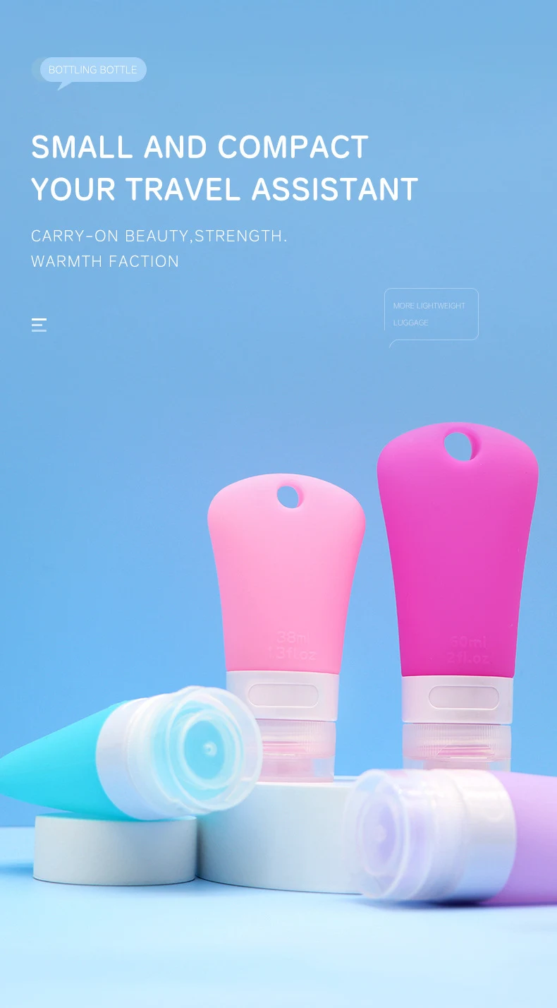 60ml Translucent Hole Shaped Silicone Travel Bottle