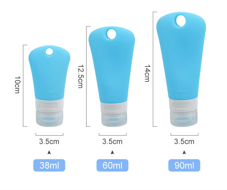 60ml Translucent Hole Shaped Silicone Travel Bottle