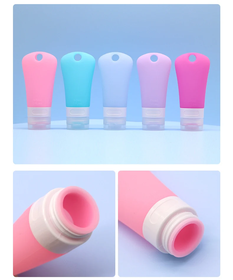 60ml Translucent Hole Shaped Silicone Travel Bottle