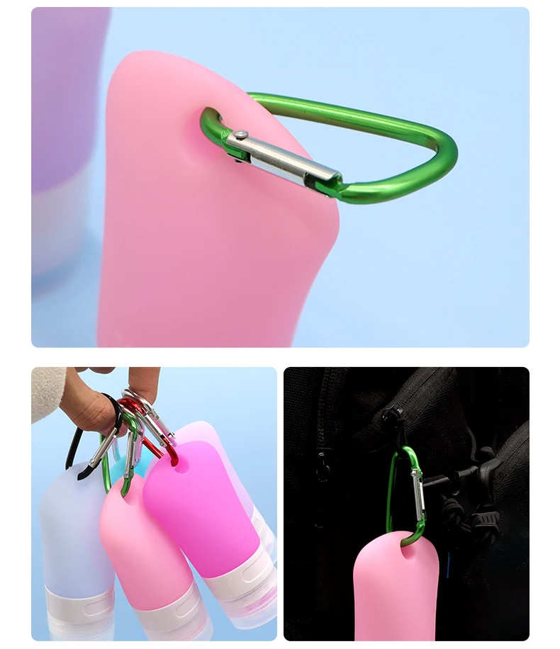 60ml Translucent Hole Shaped Silicone Travel Bottle