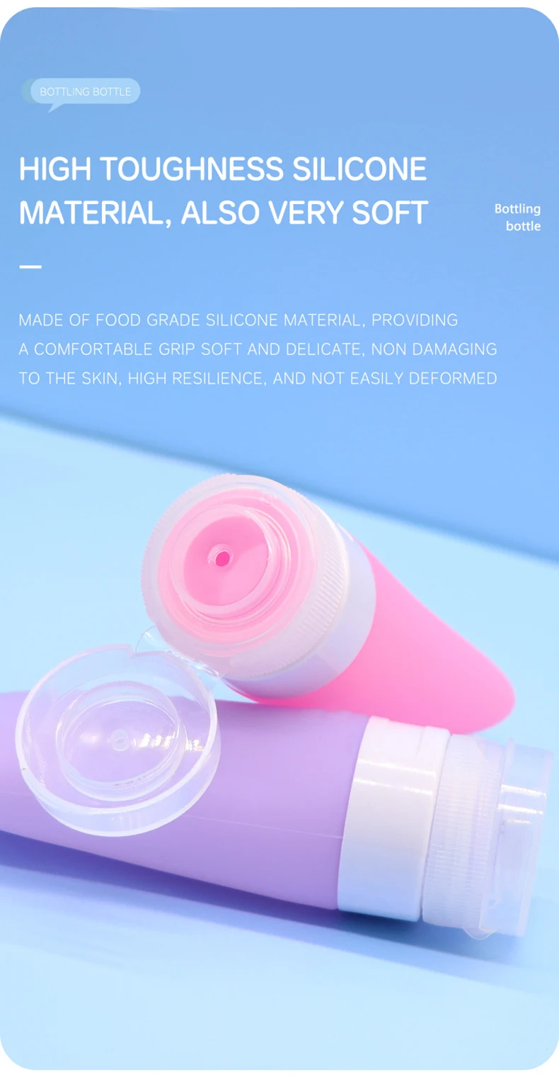 60ml Translucent Hole Shaped Silicone Travel Bottle