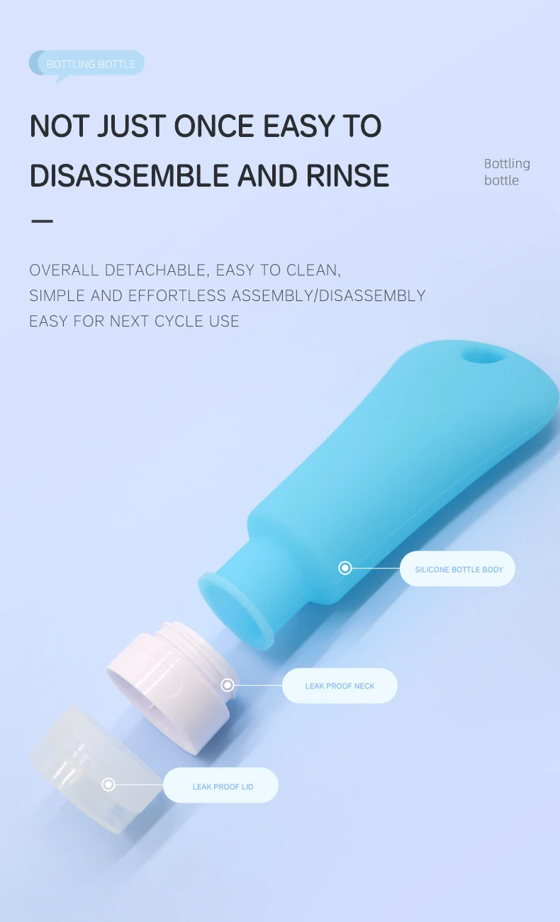 60ml Translucent Hole Shaped Silicone Travel Bottle