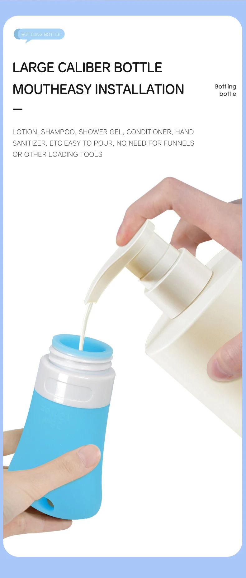 60ml Translucent Hole Shaped Silicone Travel Bottle