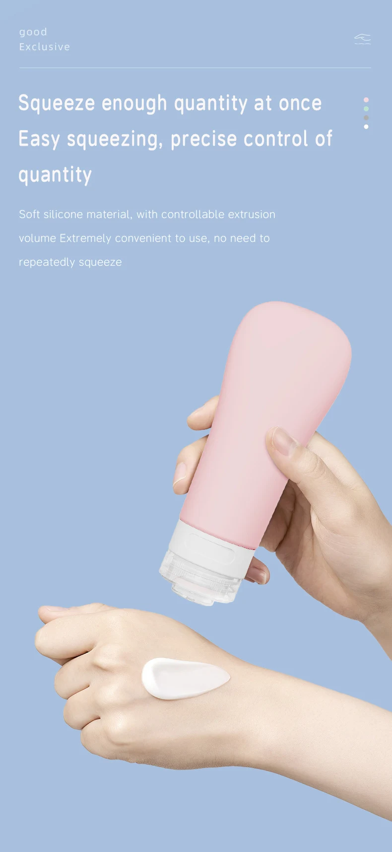 60ml Ladylike style Silicone Travel Cosmetic Bottle