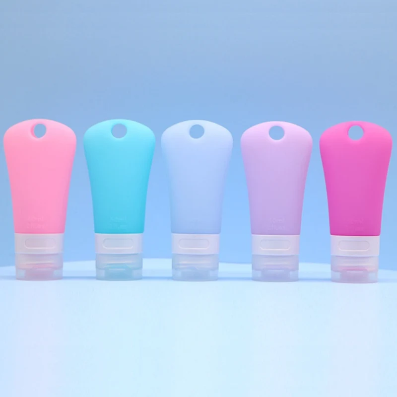 Bottiglie da viaggio in silicone con borsa