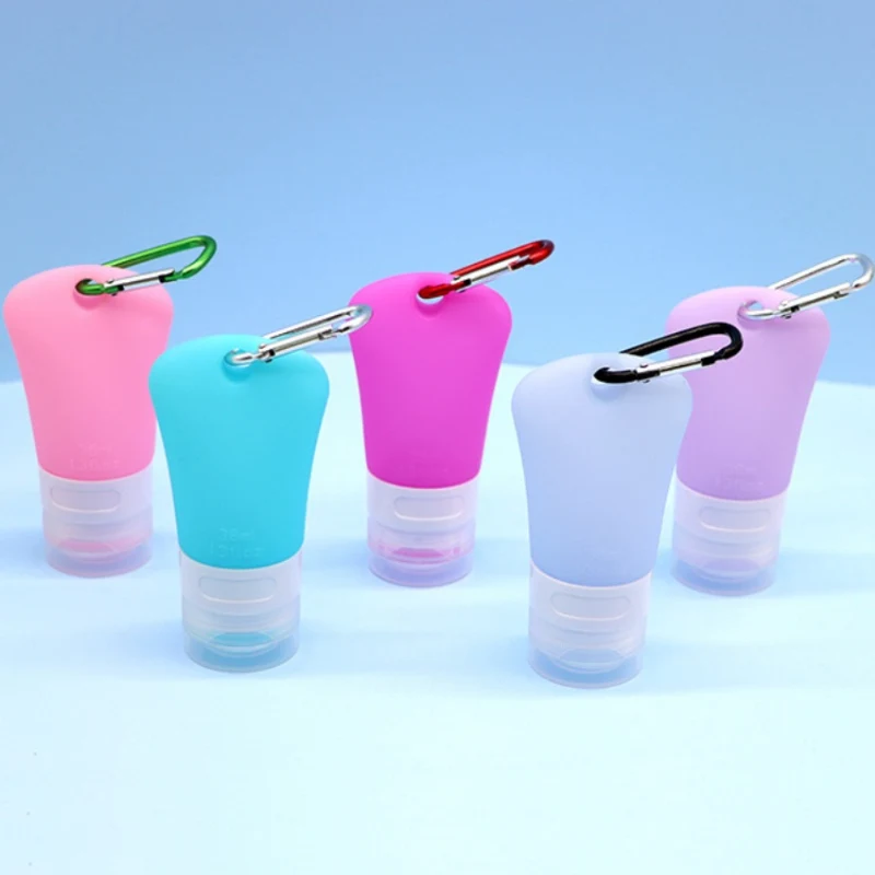 Bottiglia da viaggio in silicone a forma di foro traslucido da 60 ml